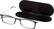 Angle. ThinOptics - Brooklyn 2.0 Strength Glasses with Milano Case - Black.