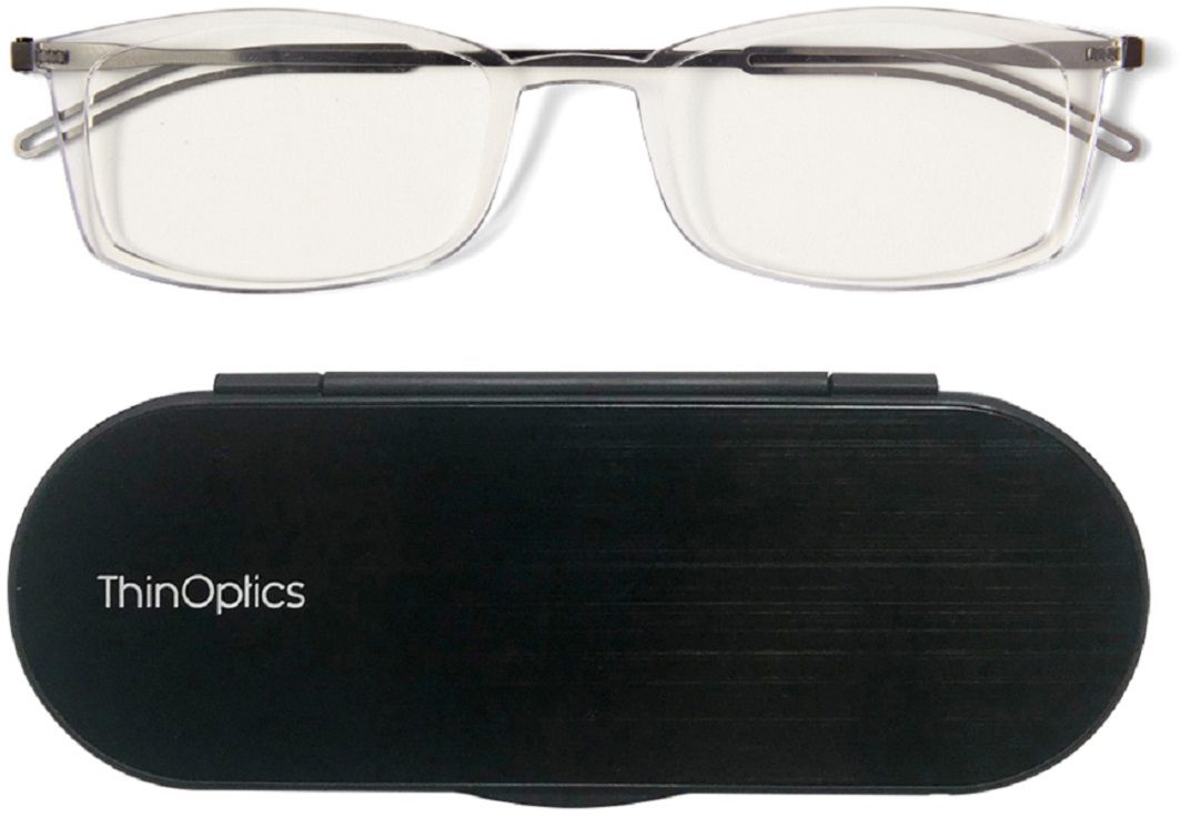 Best Buy: ThinOptics Brooklyn 2.0 Strength Glasses with Milano Case Clear  MBBKN2.0CISR