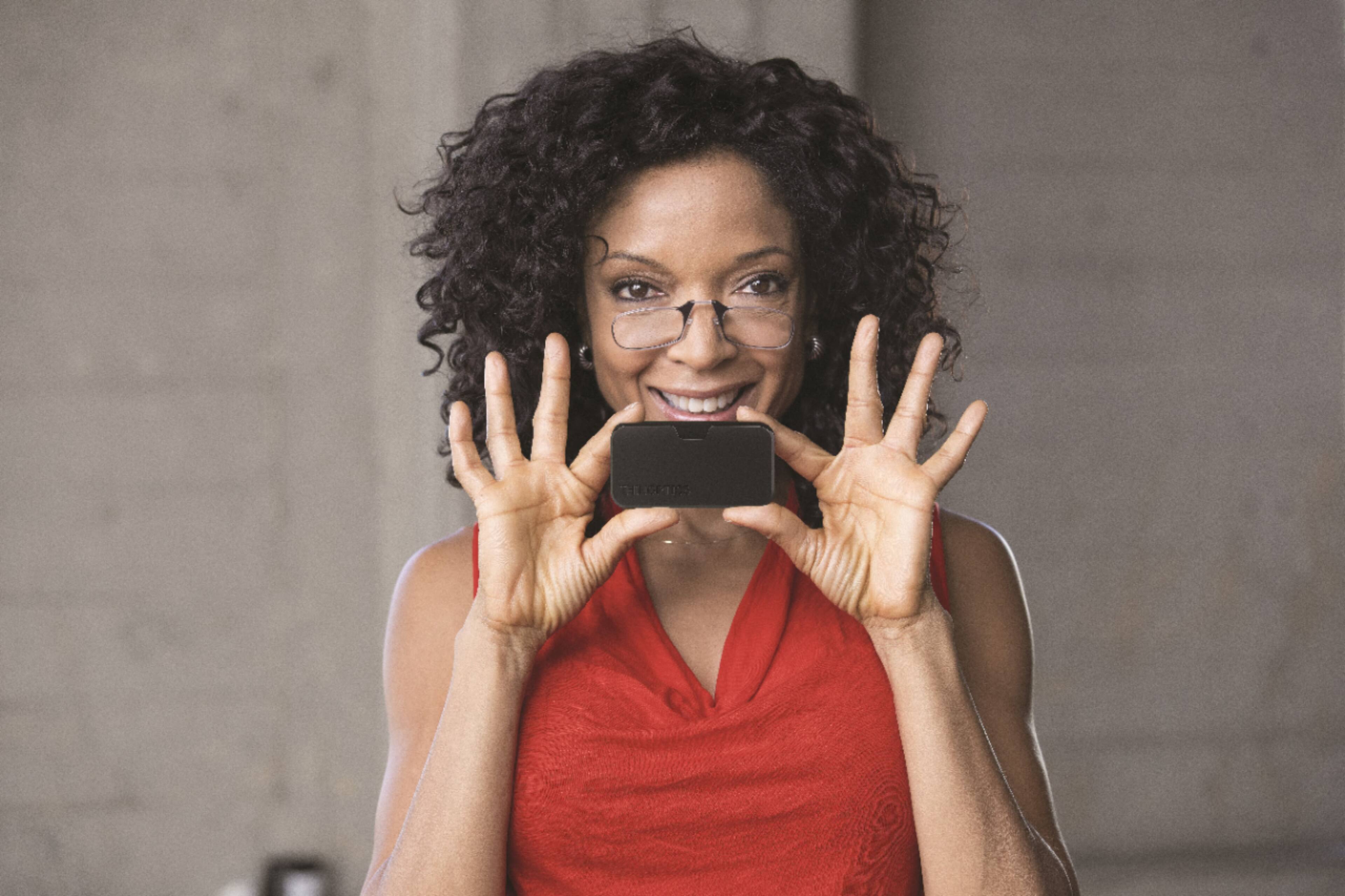 Alt View 14. ThinOptics - Headline 1.5 Strength Glasses with Universal Pod - Black.