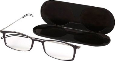 ThinOptics - Brooklyn 2.5 Strength Glasses with Milano Case - Black - Angle_Zoom