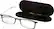 Angle. ThinOptics - Brooklyn 2.5 Strength Glasses with Milano Case - Black.