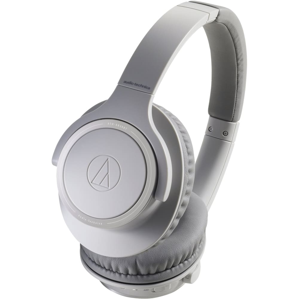 Front. Audio-Technica - ATH SR30BT Wireless Over-the-Ear Headphones - Natural Gray.