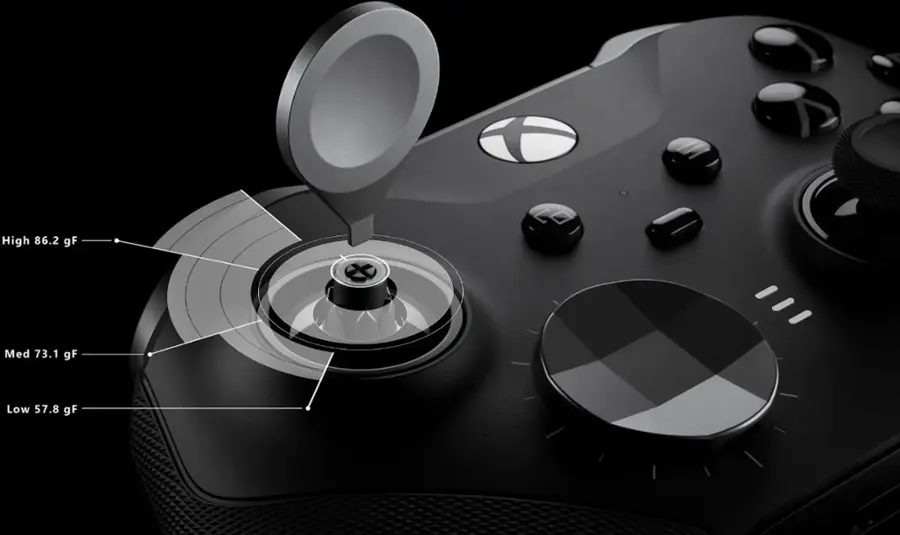 Alt View 24. Microsoft - Elite Series 2 Wireless Controller for Xbox One, Xbox Series X, and Xbox Series S - Black.