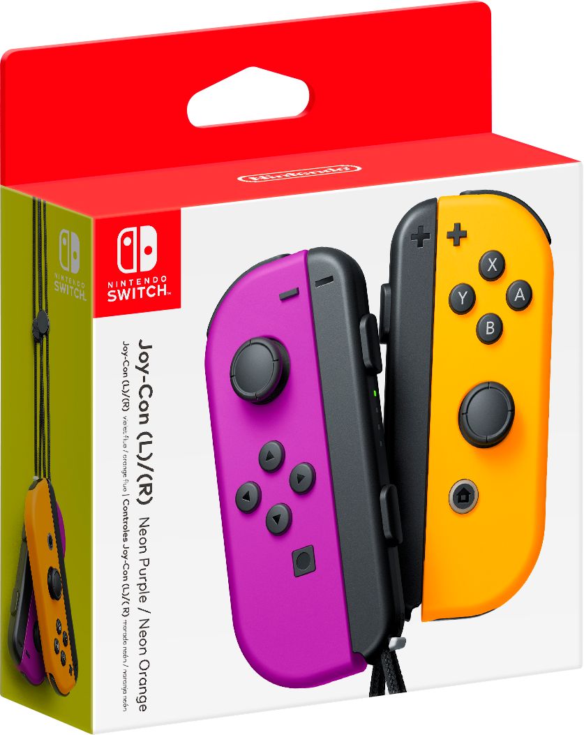 Joy-Con (L/R) Wireless Controllers for Nintendo Switch Neon Purple/Neon