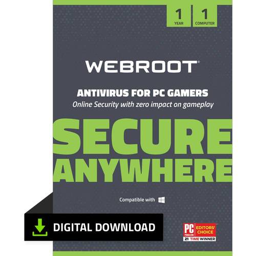 Webroot - Antivirus Protection and Internet Security for PC Gamers (1-Device) (1-Year Subscription) - Windows [Digital] was $29.99 now $19.99 (33.0% off)