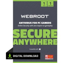 Webroot - Antivirus Protection and Internet Security for PC Gamers (1-Device) (1-Year Subscription) - Windows [Digital] - Front_Zoom