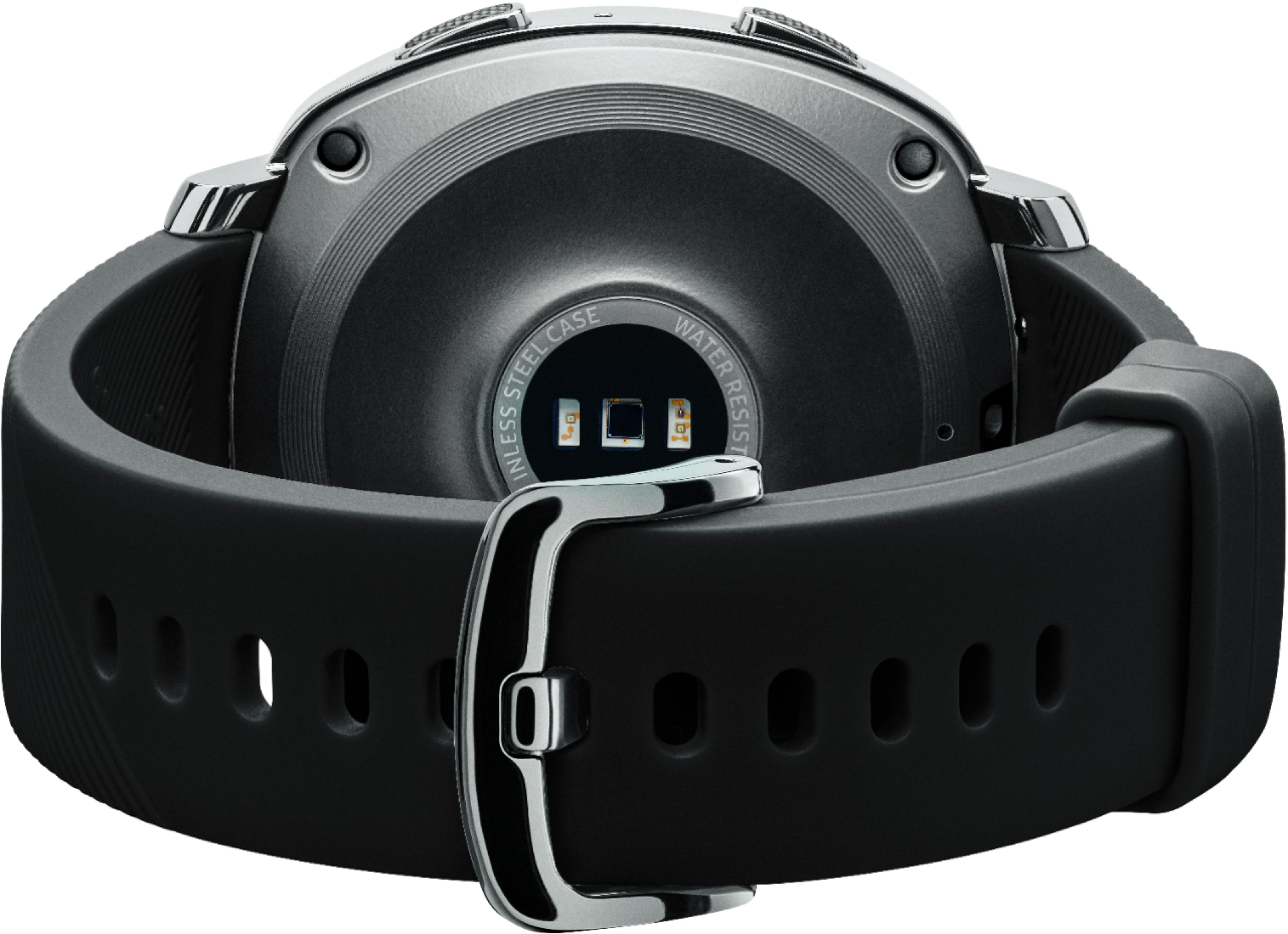 Back View: Samsung - Geek Squad Certified Refurbished Gear Sport Smartwatch 43mm - Black