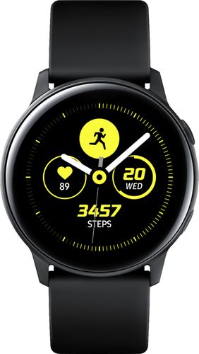 Samsung - Geek Squad Certified Refurbished Galaxy Watch Active Smartwatch 40mm Aluminium - Black was $199.99 now $107.99 (46.0% off)