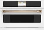 Café - 30" Built-In Single Electric Convection Wall Oven with 120V Advantium Technology - Matte White - Front_Standard