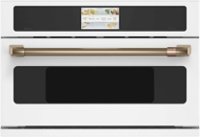 Café - 30" Built-In Single Electric Convection Wall Oven with 120V Advantium Technology, Customizable - Matte White - Front_Zoom