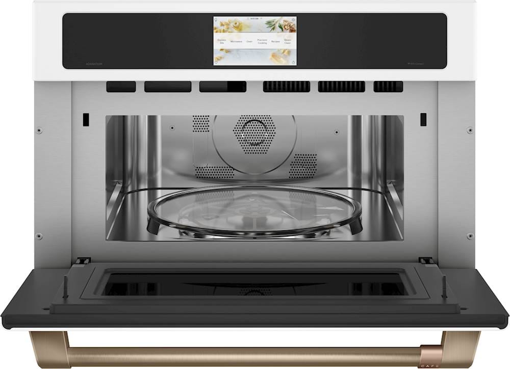 Alt View Zoom 2. Café - 30" Built-In Single Electric Convection Wall Oven with 120V Advantium Technology, Customizable - Matte White.