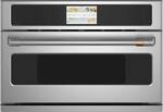 Café - 30" Built-In Single Electric Convection Wall Oven with 120V Advantium Technology - Stainless steel - Front_Standard