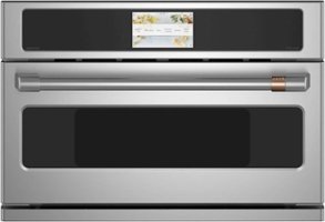 Café - 30" Built-In Single Electric Convection Wall Oven with 120V Advantium Technology - Stainless steel - Front_Zoom