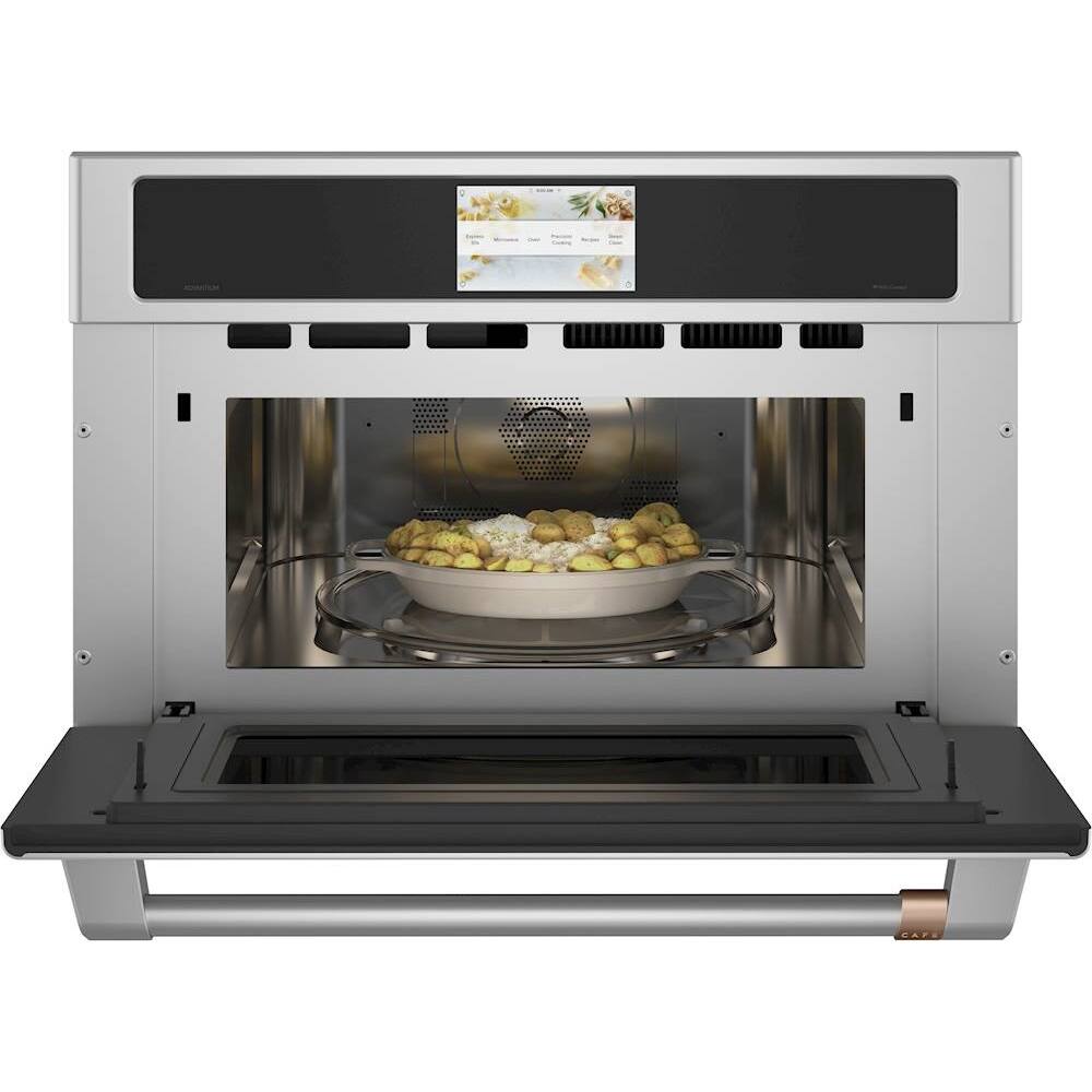 Alt View 12. Café - 30" Built-In Single Electric Convection Wall Oven with 120V Advantium Technology, Customizable - Stainless Steel.