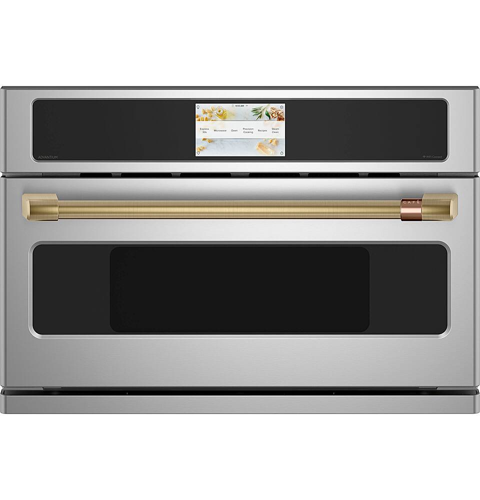 Alt View 36. Café - 30" Built-In Single Electric Convection Wall Oven with 120V Advantium Technology, Customizable - Stainless Steel.
