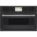 Front Zoom. Café - 30" Built-In Single Electric Convection Wall Oven with 120V Advantium Technology, Customizable - Matte Black.