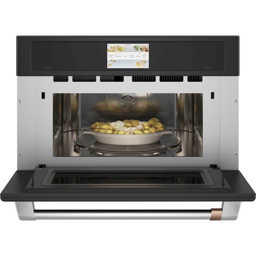 Alt View 12. Café - 30" Built-In Single Electric Convection Wall Oven with 120V Advantium Technology, Customizable - Matte Black.