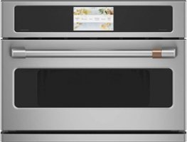 Café - 27" Built-In Single Electric Convection Wall Oven with 120V Advantium Technology, Customizable - Stainless steel - Front_Zoom