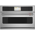 Café - 30" Built-In Single Electric Convection Wall Oven with 240V Advantium Technology - Stainless steel - Front_Standard