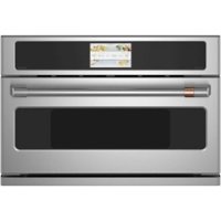 Café - 30" Built-In Single Electric Convection Wall Oven with 240V Advantium Technology, Customizable - Stainless Steel - Front_Zoom