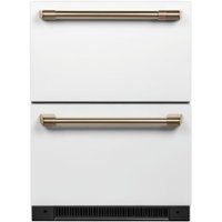 Café - 5.7 Cu. Ft. Built-In Dual-Drawer Refrigerator - Matte White - Front_Zoom