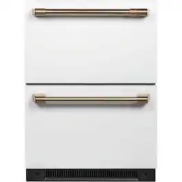 Café - 5.7 Cu. Ft. Built-In Dual-Drawer Refrigerator - Matte White