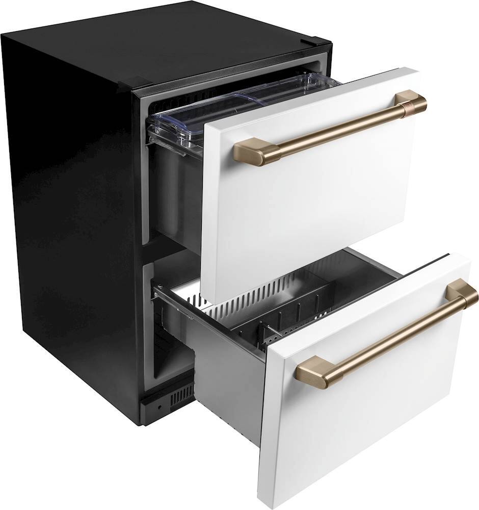 Alt View 11. Café - 5.7 Cu. Ft. Built-In Dual-Drawer Refrigerator - Matte White.