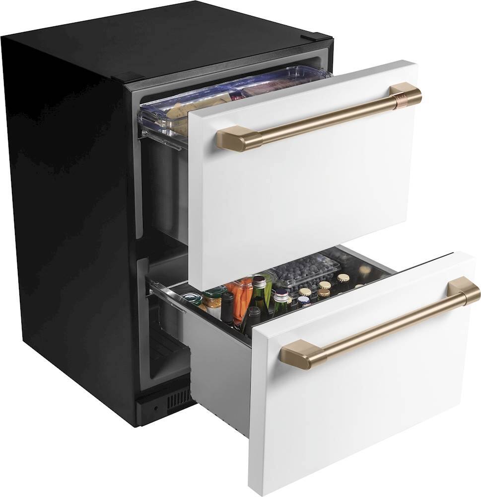 Alt View 13. Café - 5.7 Cu. Ft. Built-In Dual-Drawer Refrigerator - Matte White.