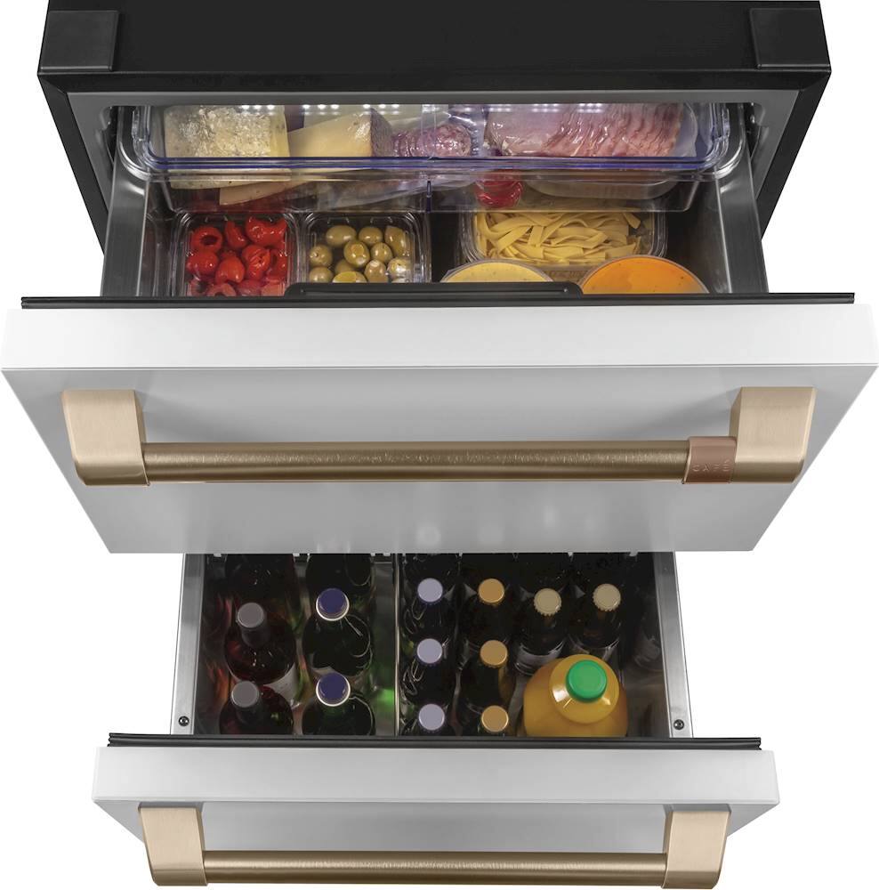 Alt View 14. Café - 5.7 Cu. Ft. Built-In Dual-Drawer Refrigerator - Matte White.