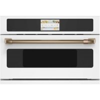 Café - 30" Built-In Single Electric Convection Wall Oven with 240V Advantium Technology - Matte white - Front_Zoom
