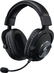 Logitech - G PRO X Wired 7.1 Surround Sound Over-the-Ear Gaming Headset for Windows - Black - Front_Zoom