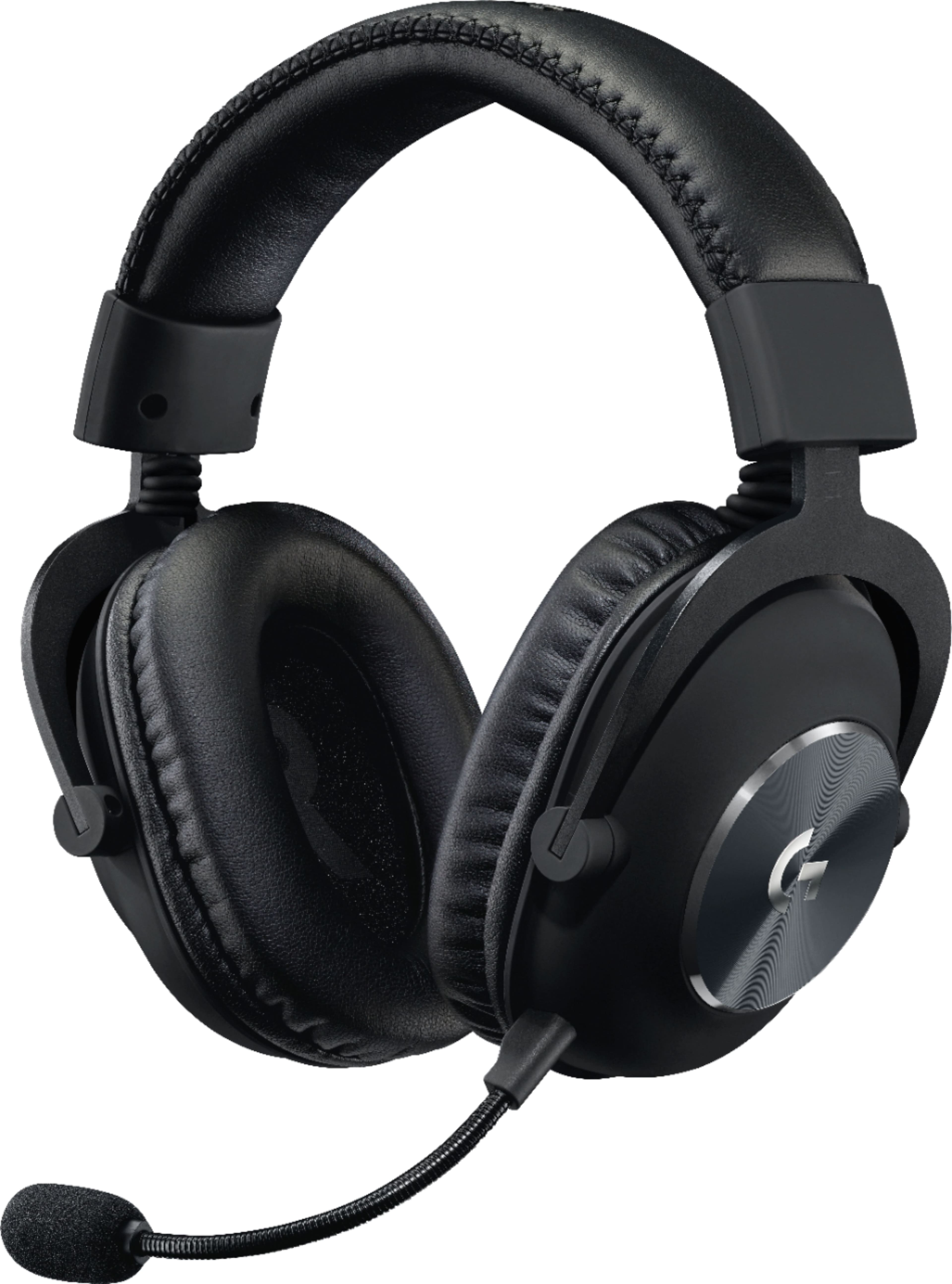 Front. Logitech - G PRO Wired Stereo Over-the-Ear Gaming Headset for PC, PS5, PS4, Switch - Black.