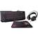 Front. Tt eSPORTS - KNUCKER Ergonomic Wired Gaming Bundle with Back Lightning - Black.