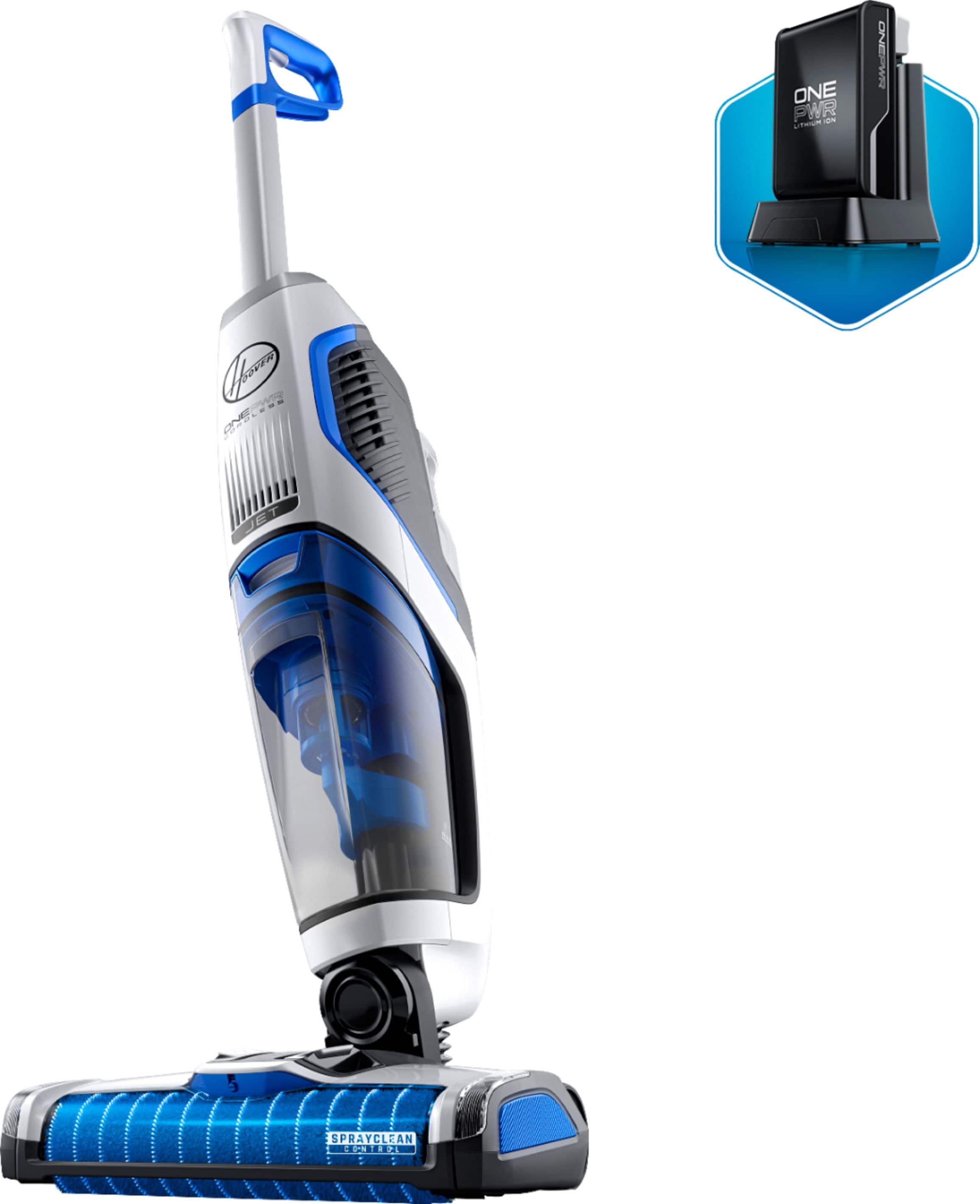 Front. Hoover - ONEPWR FloorMate Jet Hard Floor Cleaner/Wet Vacuum - White.