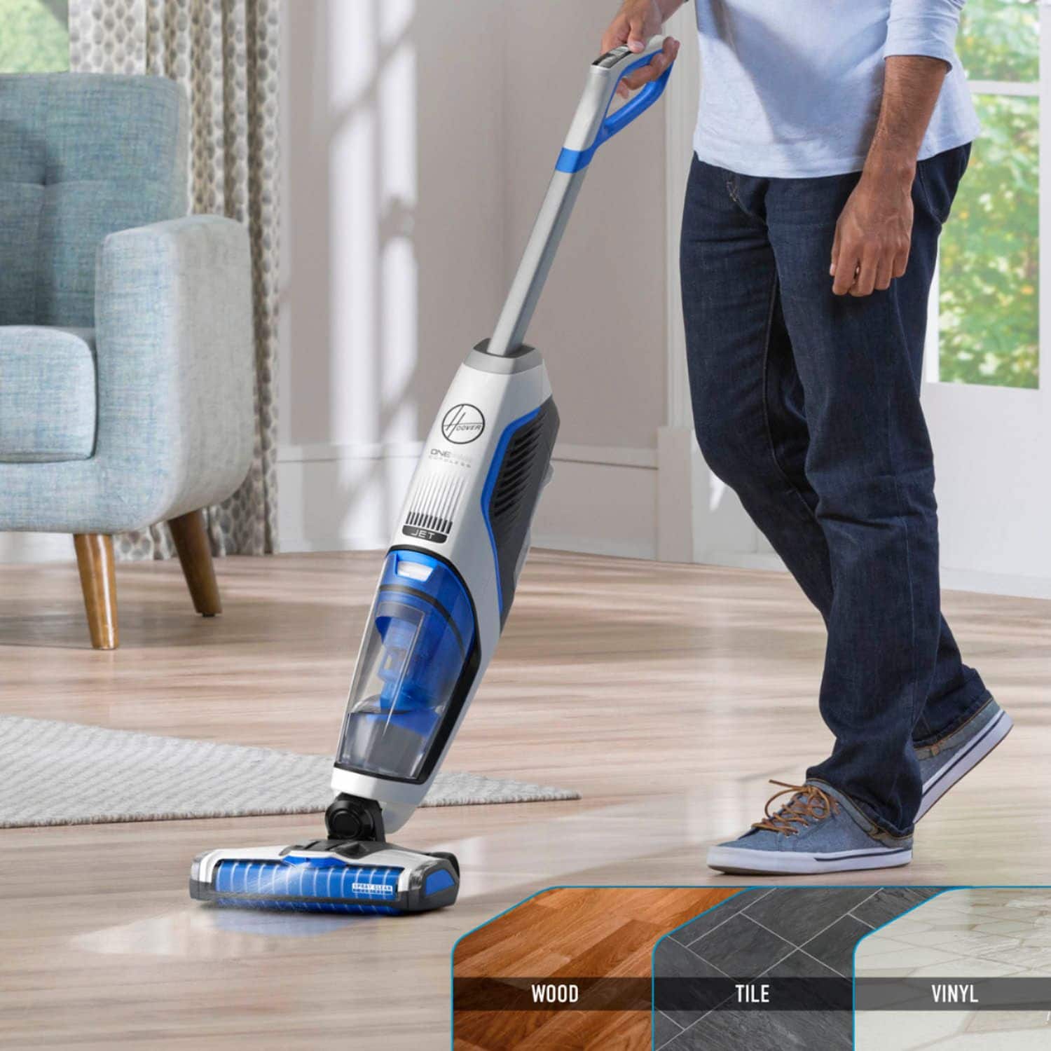 Alt View 13. Hoover - ONEPWR FloorMate Jet Hard Floor Cleaner/Wet Vacuum - White.