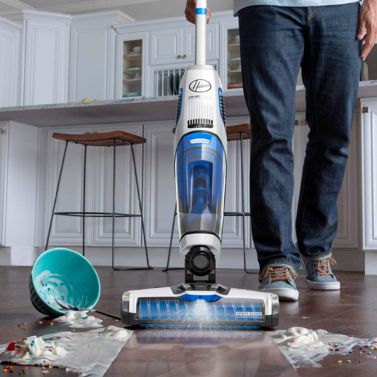Alt View 14. Hoover - ONEPWR FloorMate Jet Hard Floor Cleaner/Wet Vacuum - White.