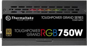 Thermaltake - ToughPower Grand 750W ATX12V 2.4/EPS12V 2.92 80 Plus Gold Modular Power Supply with RGB - Black - Front_Zoom
