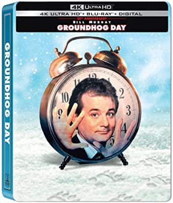 Front. New Steelbook Groundhog Day 30th Anniversary Ed (4K / Blu-ray + Digital).