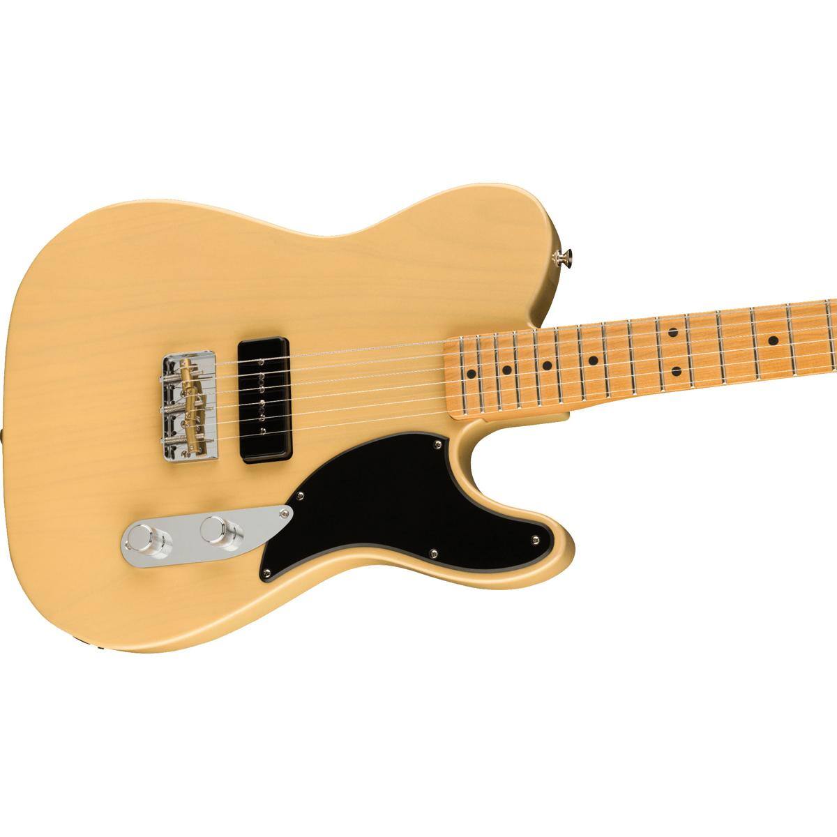 Alt View 4. Fender - Fender Noventa Telecaster Electric Guitar, Maple Fingerboard, Vintage Blonde.