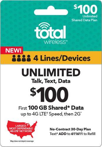 Total Wireless - $100 Prepaid Phone Card-Front_Standard 