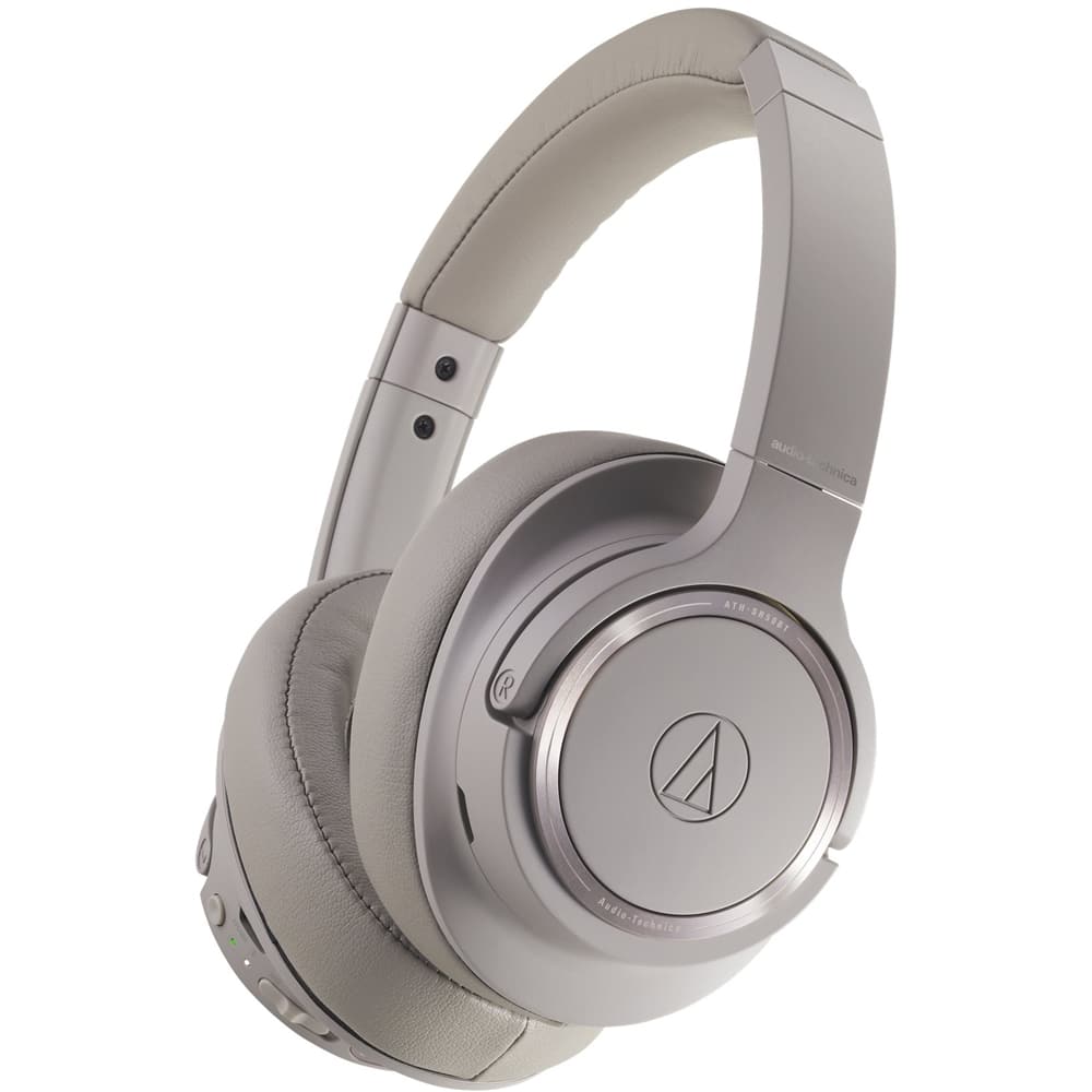 Front. Audio-Technica - ATH SR50BT Wireless Over-the-Ear Headphones - Gray Brown.