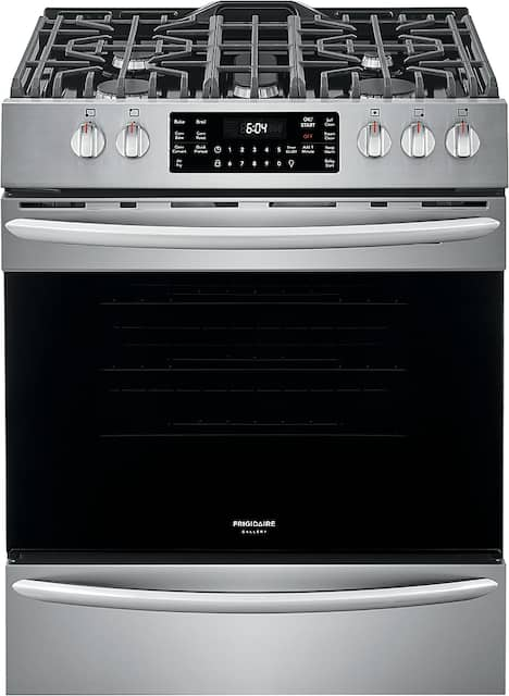 GE 30-in 5 Burners 5.6-cu ft Self-Cleaning Air Fry Convection Oven Slide-in  Smart Natural Gas Range (Stainless Steel) in the Single Oven Gas Ranges  department at