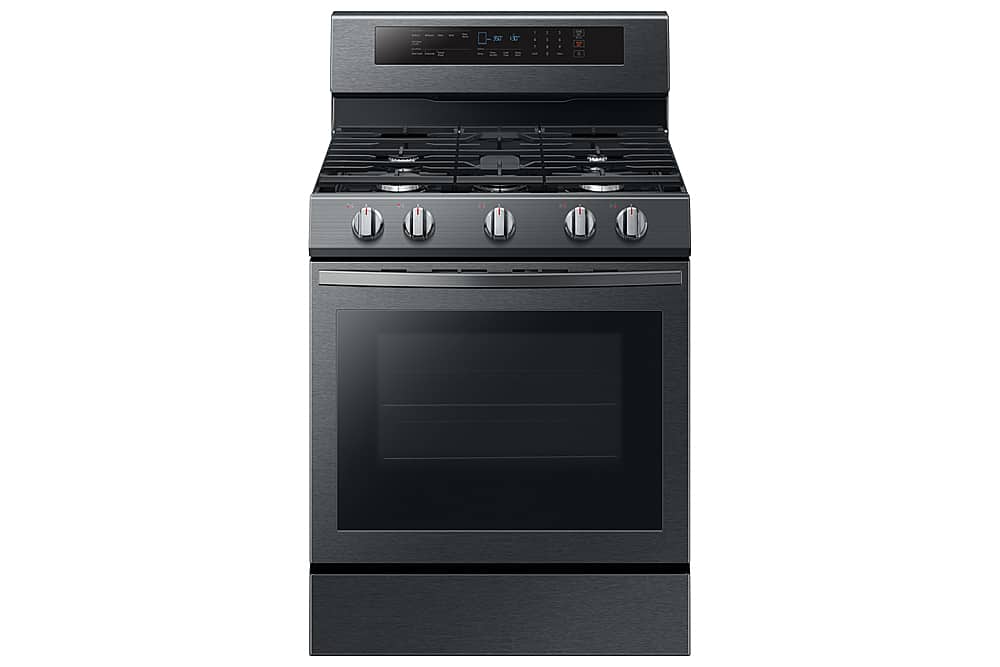 Front. Samsung - 5.8 Cu. Ft. Self-Cleaning Freestanding Gas Convection Range.
