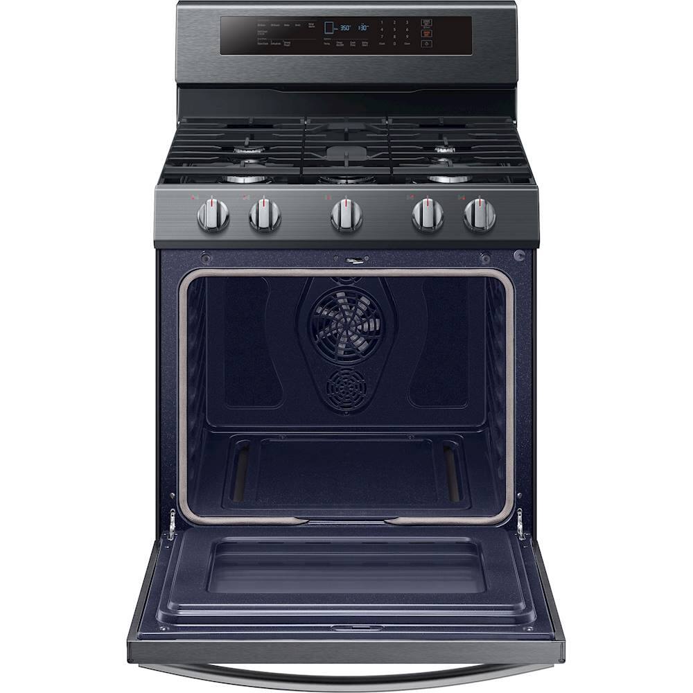 Alt View 11. Samsung - 5.8 Cu. Ft. Self-Cleaning Freestanding Gas Convection Range.
