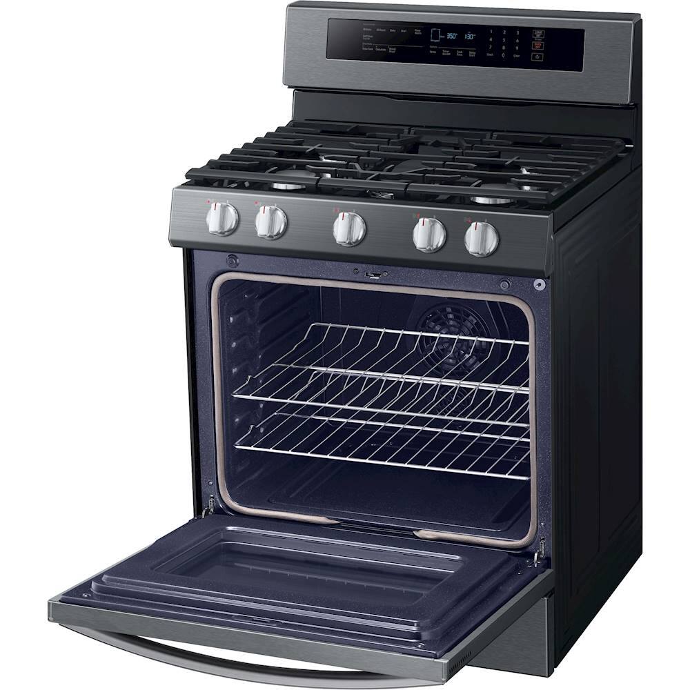 Alt View 14. Samsung - 5.8 Cu. Ft. Self-Cleaning Freestanding Gas Convection Range.