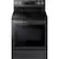 Front. Samsung - 5.9 Cu. Ft. Self-Cleaning Freestanding Electric Convection Range - Black Stainless Steel.