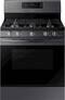 Samsung - 5.8 Cu. Ft. Self-Cleaning Freestanding Gas Range - Black Stainless Steel-Front_Standard