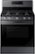 Front. Samsung - 5.8 Cu. Ft. Self-Cleaning Freestanding Gas Range - Black Stainless Steel.