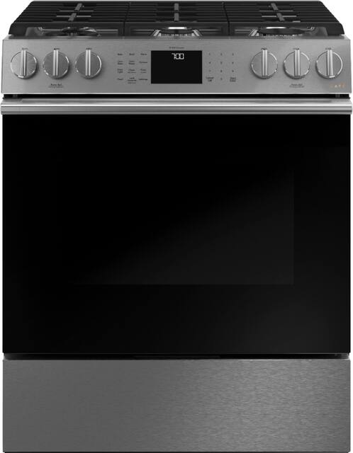 Cafe Modern Glass 5 6 Cu Ft Slide In Gas Convection Range