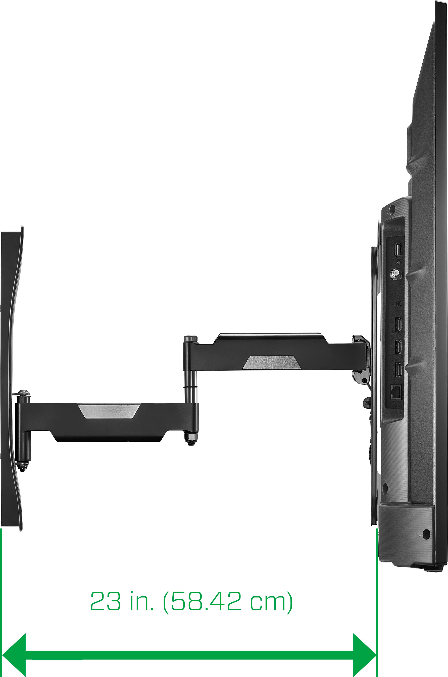 Left View: Rocketfish™ - Full-Motion TV Wall Mount for Most 40" - 75" TVs - Black